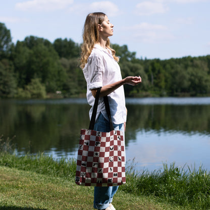 Crescent City Checkerboard Woven Tote Bag 🌌📖