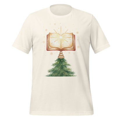 Christmas Tree with Open Book Design T-Shirt