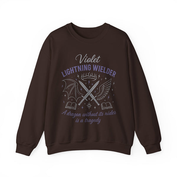 Violet Lightning Wielder Sweatshirt in Dark Chocolate