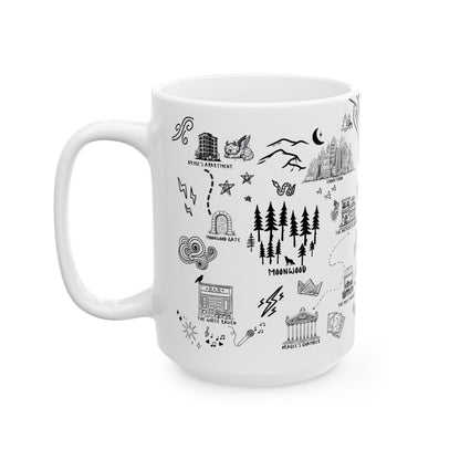 White Crescent City Map Mug