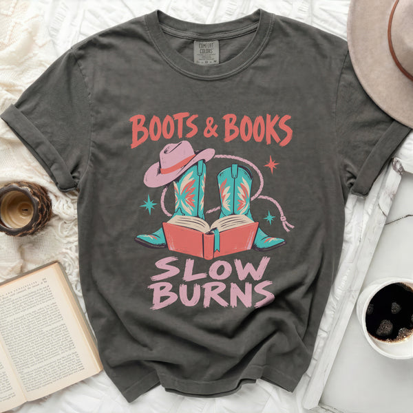 Boots & Books Tee in Pepper