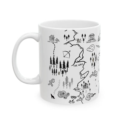 White ACOTAR Map Mug