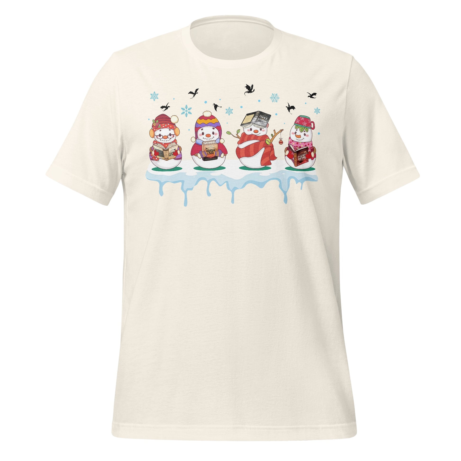 Festive Cartoon Characters on Ice Cream Graphic T-Shirt