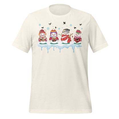 Festive Cartoon Characters on Ice Cream Graphic T-Shirt
