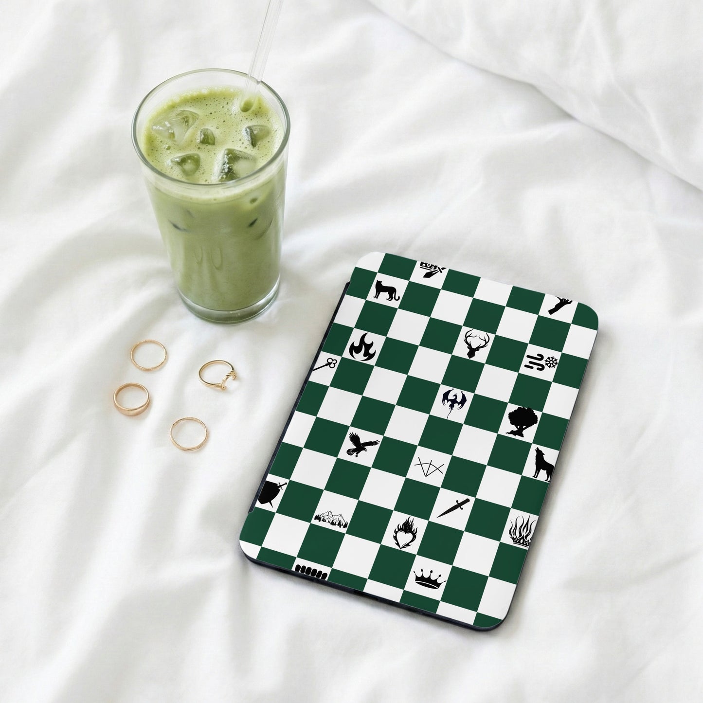 Green White Checkerboard Fantasy Symbols product type