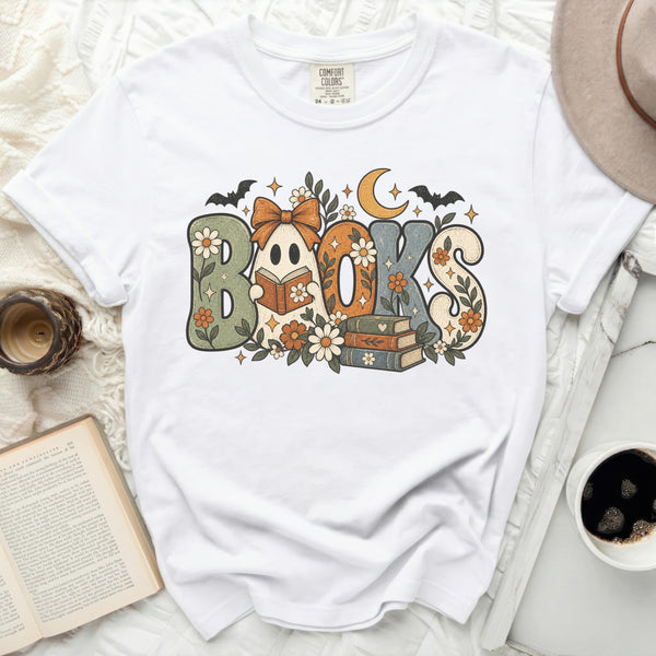 Spooky Ghost Reader Tee in White