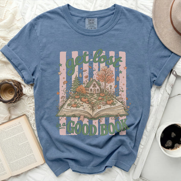 Autumn Storybook Tee in Blue Jean