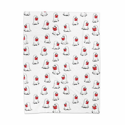 Cute Ghosts with Red Scarves Blanket Product