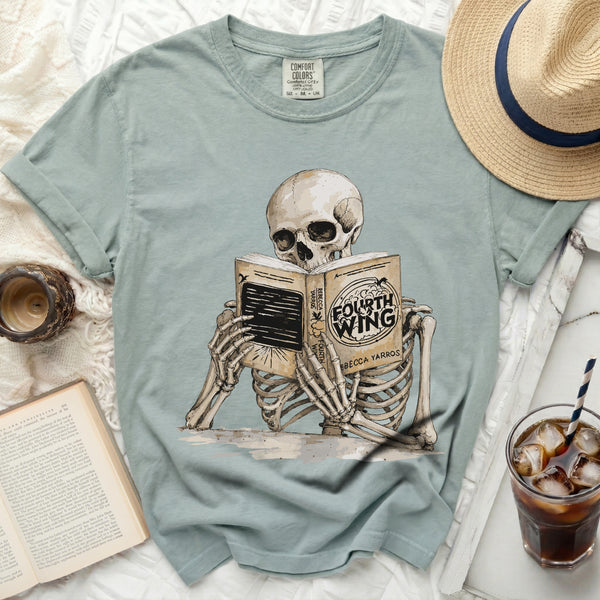 Fourth Wing Skeleton Tee in Bay