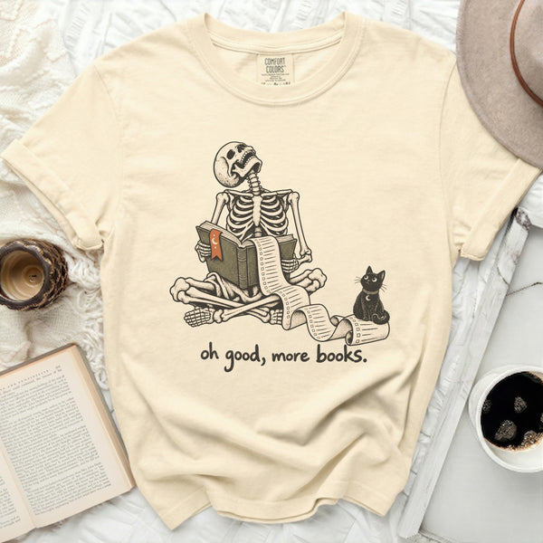 More Books Skeleton Tee in Ivory