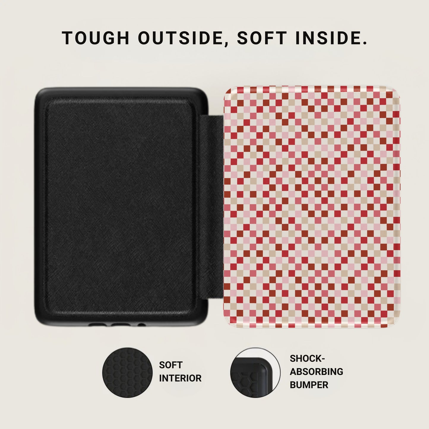 Tough Outside Soft Inside Phone Case with Soft Interior