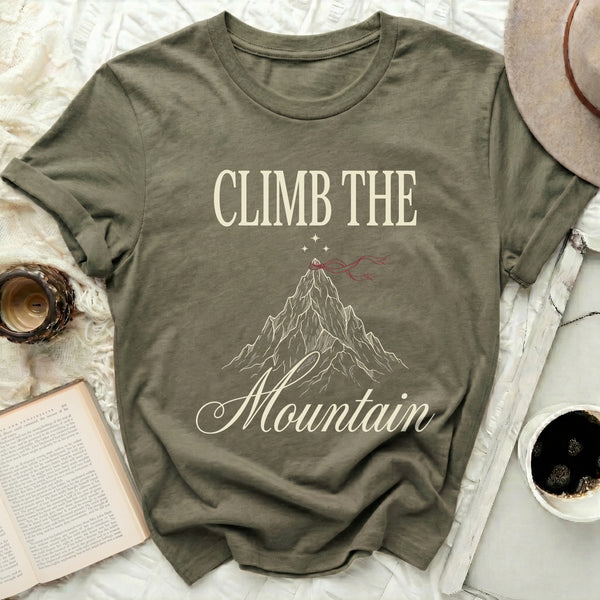 Flowing Peak Mountain Tee in Military Green