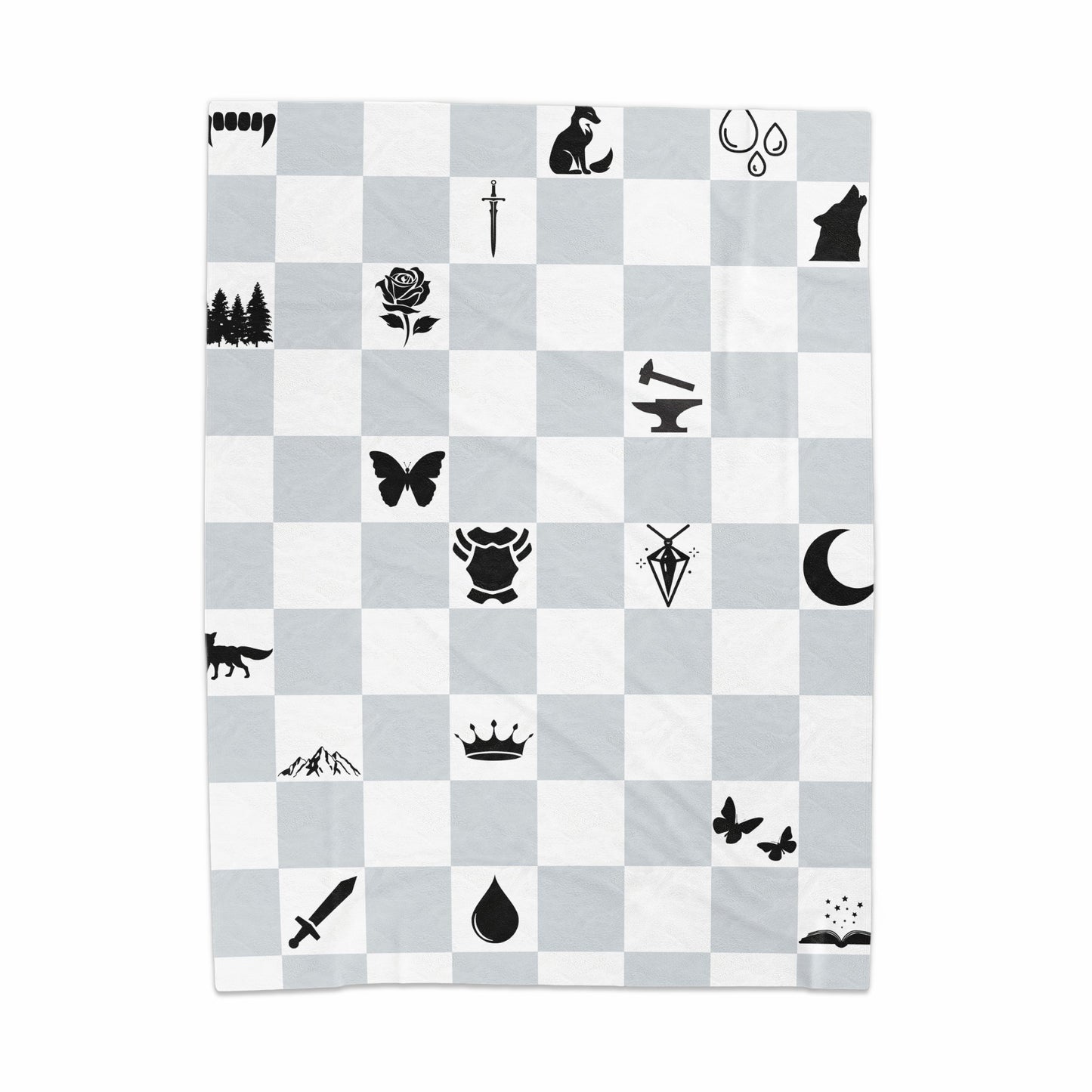 Stylish Game of Chess Themed Design Blanket