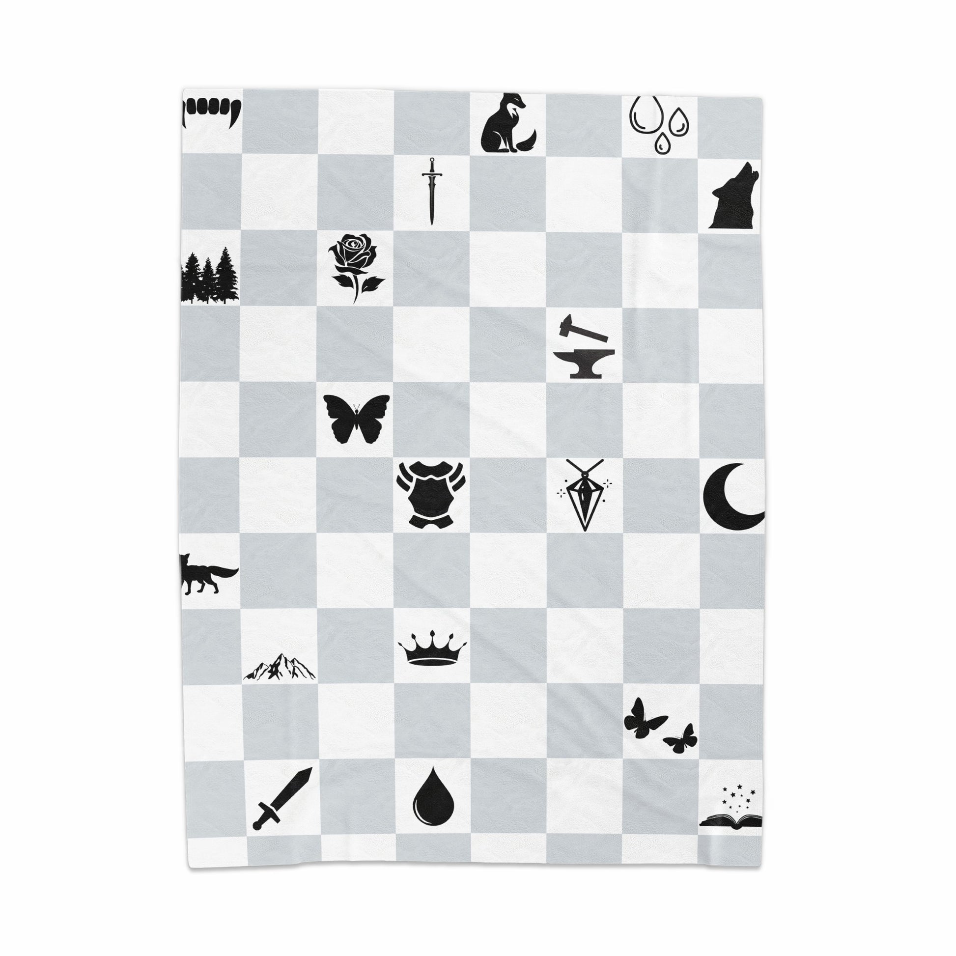 Stylish Game of Chess Themed Design Blanket