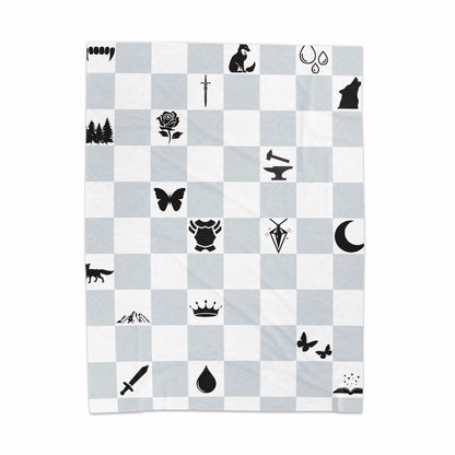 Stylish Game of Chess Themed Design Blanket