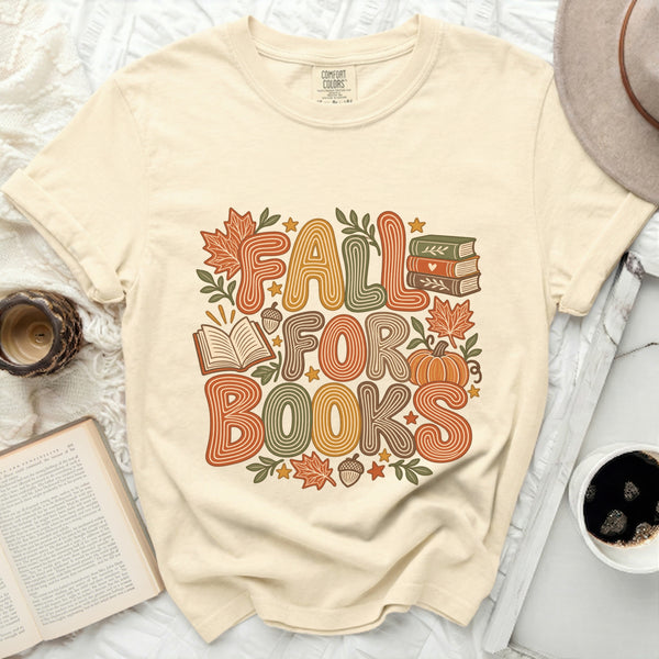 Fall For Books Tee in Ivory