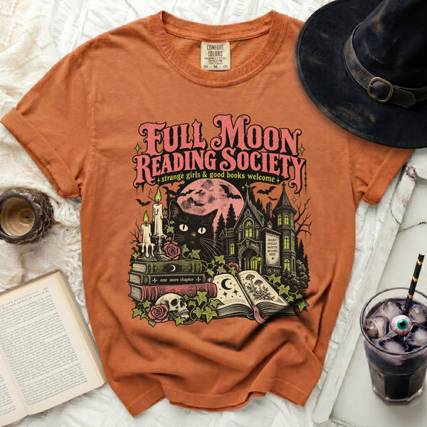 Full Moon Reading Society Tee in Yam