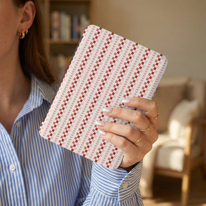 Pink and Red Patterned Hard Cover Notebook