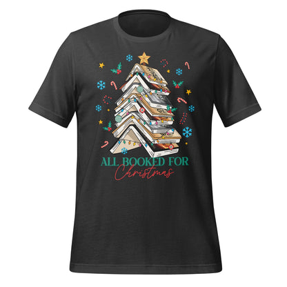All Booked for Christmas Tree Stack T-shirt