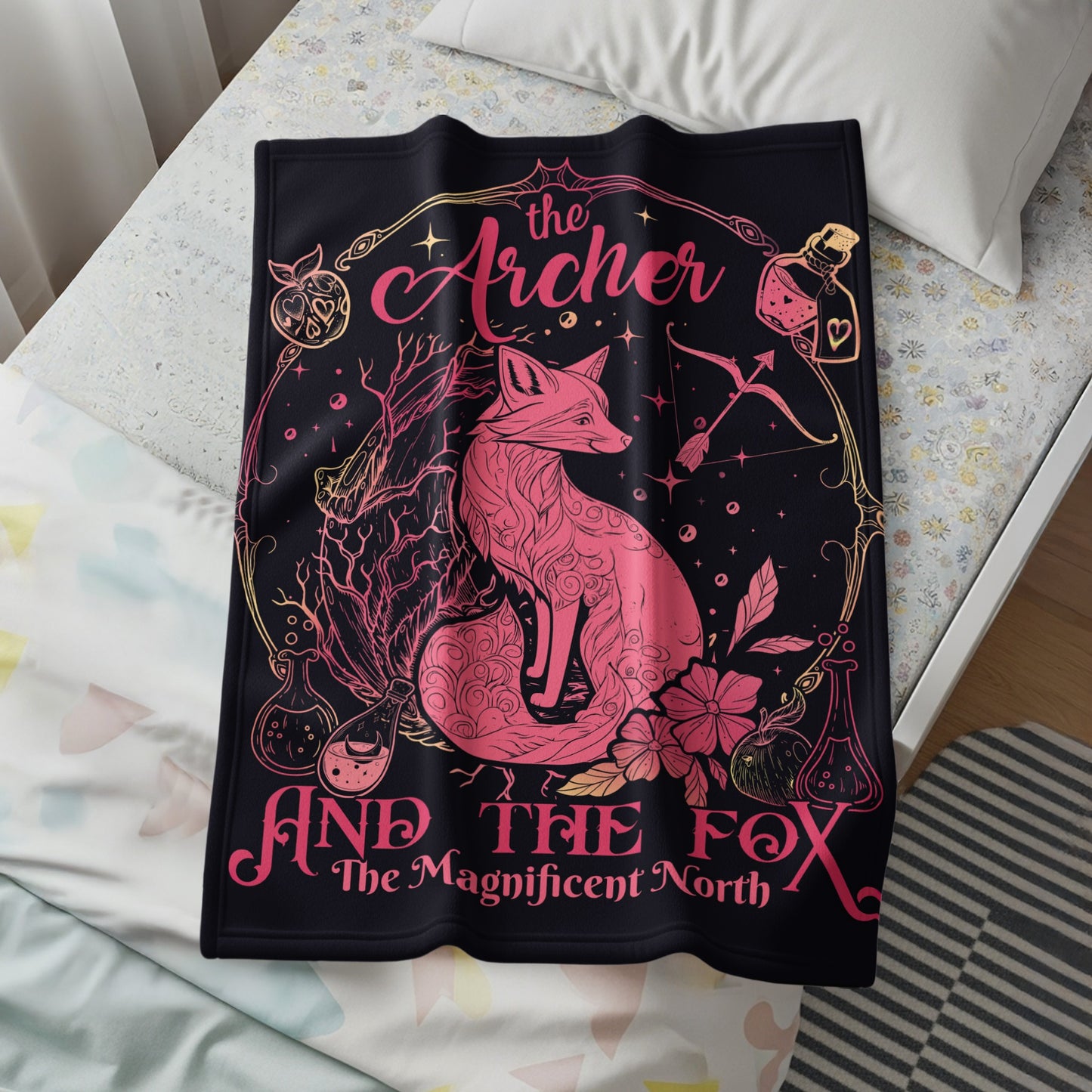 The Archer and The Fox The Magnificent North Throw Blanket