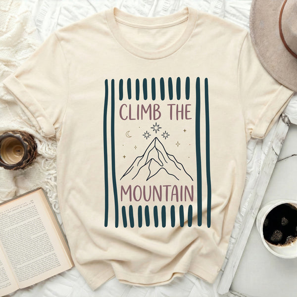 Teal Stripe Summit Tee in Natural