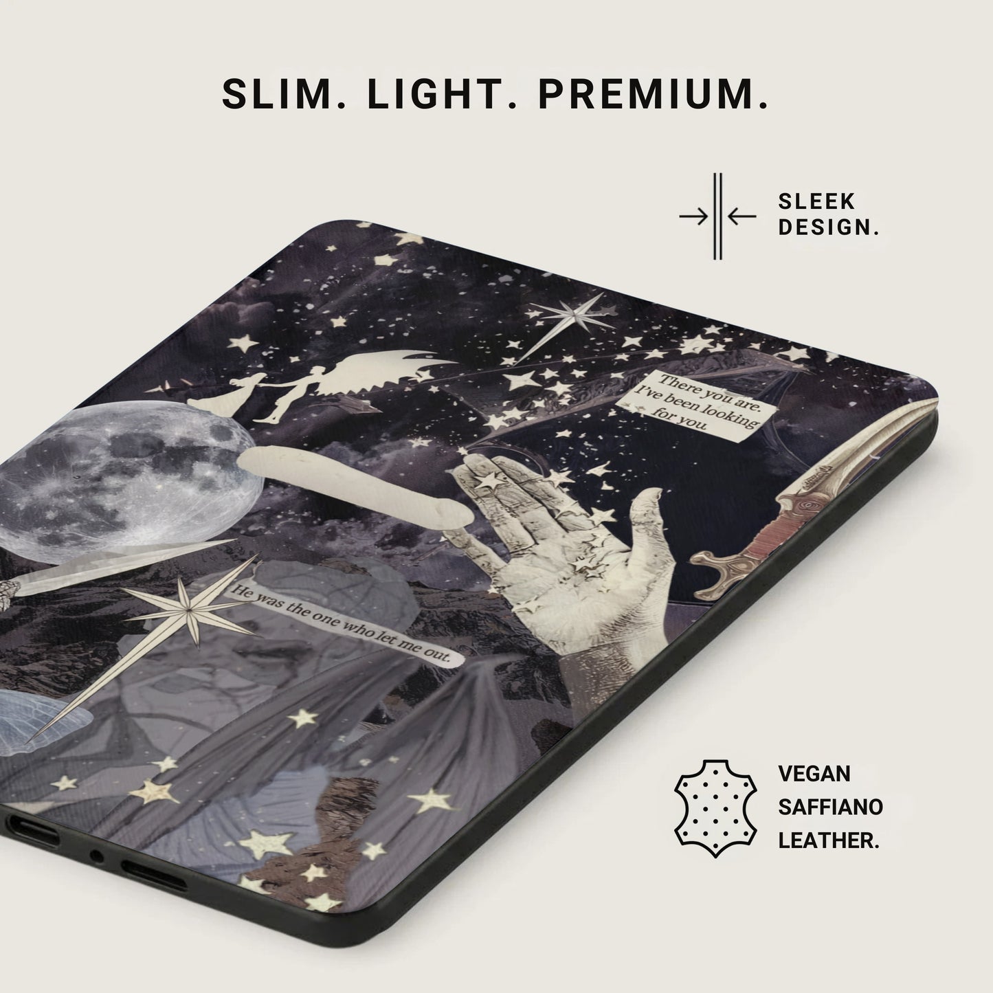 Stars Moon Collage Art Sleek Design Slim Light Premium product type