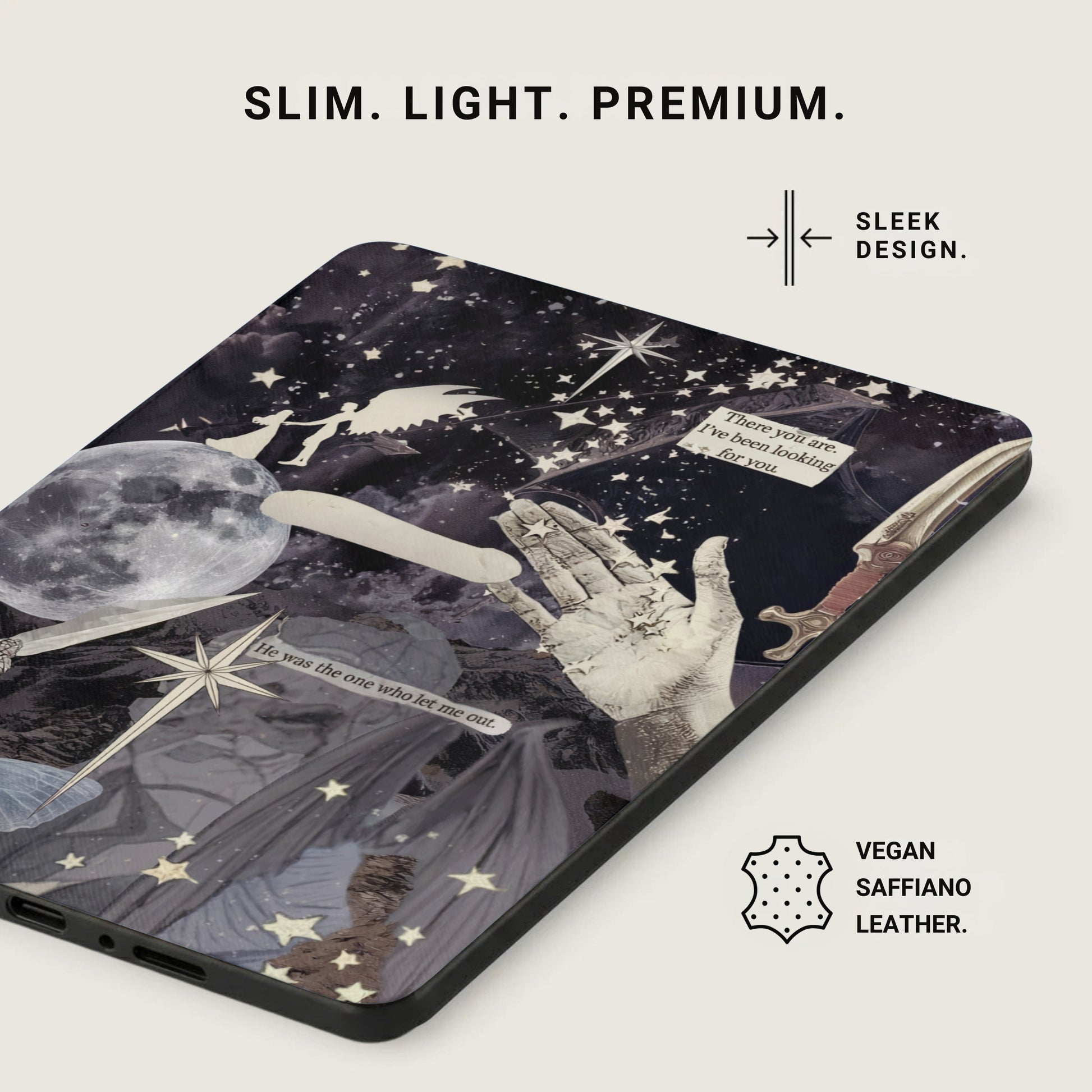 Stars Moon Collage Art Sleek Design Slim Light Premium product type