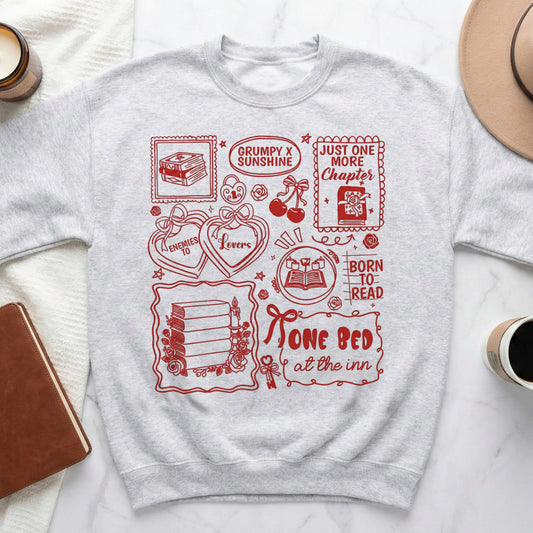 Cozy Book Lover Grumpy Sunshine Themed Sweatshirt