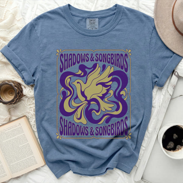 Songbird Shadows Tee in Blue Jean