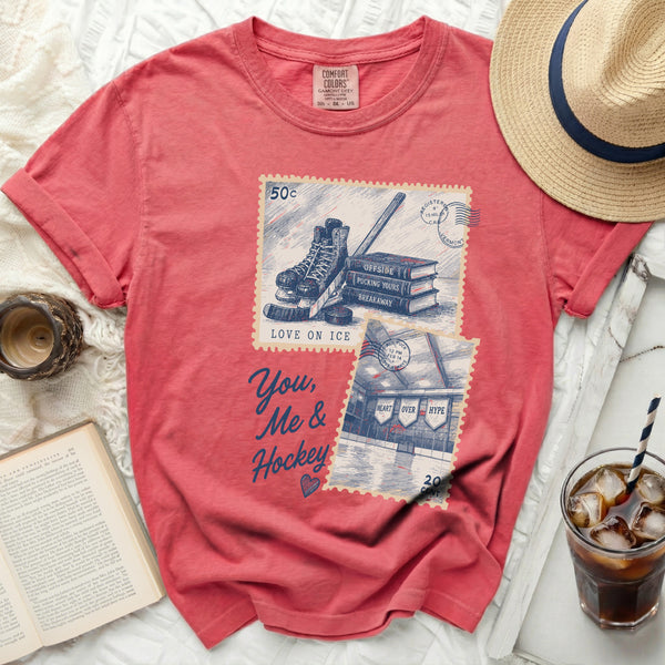 You, Me & Hockey Nostalgic Tee in Watermelon
