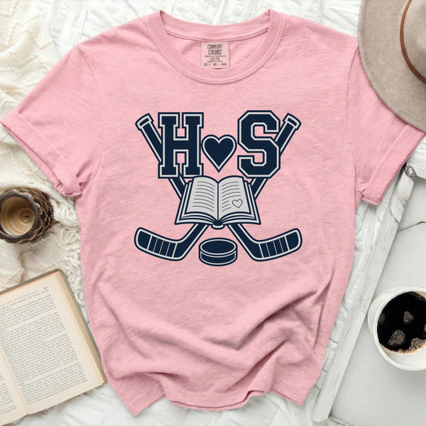 H+S Heart & Hockey Tee in Blossom