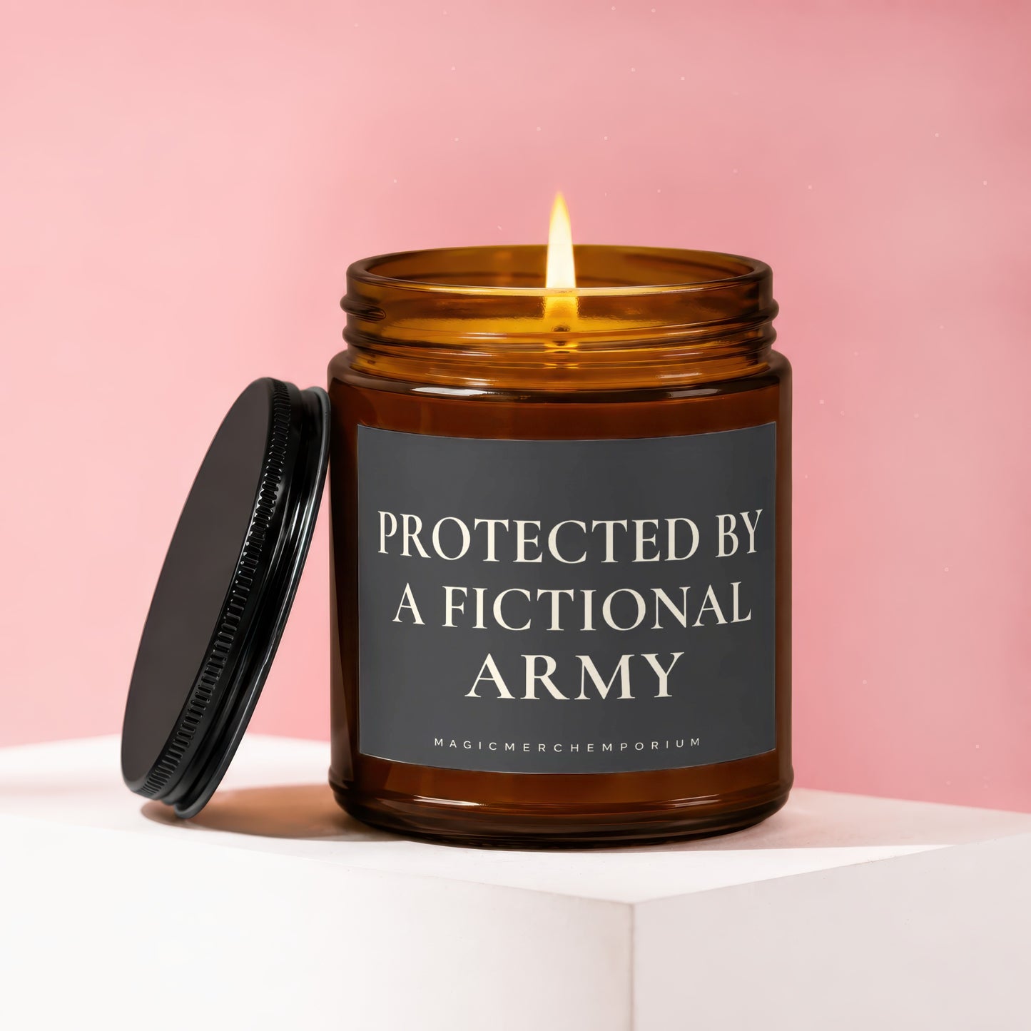 Amber jar candle