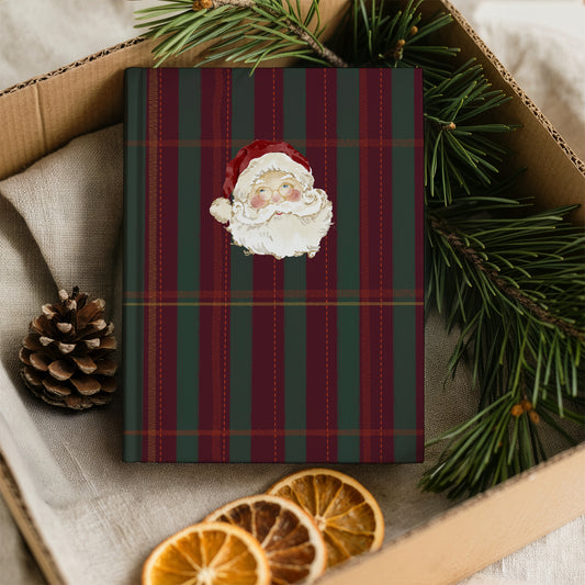 Festive Santa Claus Plaid Notebook for Holiday Inspiration