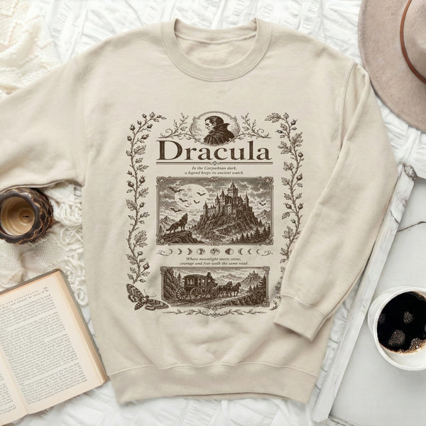 Dracula Lore Sweatshirt in Sand