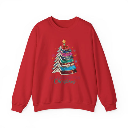 Book Lovers Rejoice Christmas Tree Sweatshirt