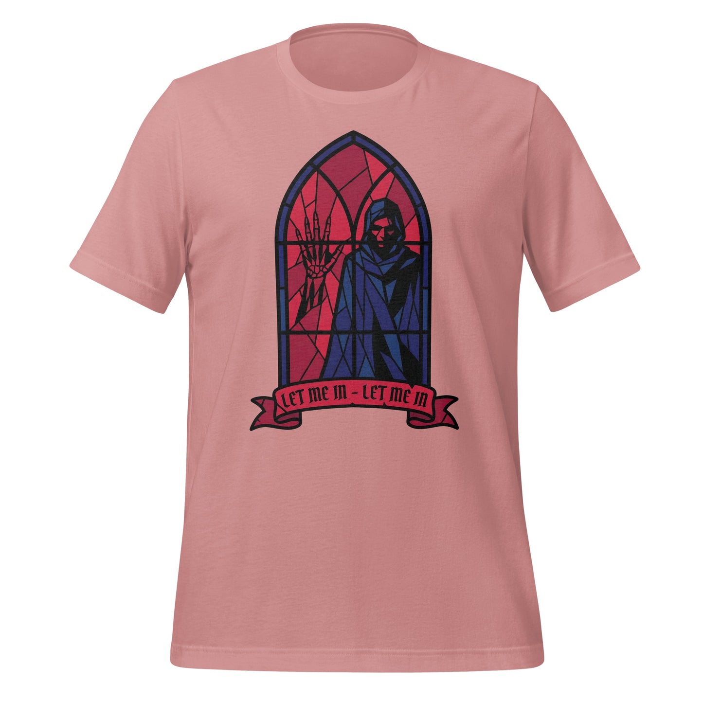 Let Me In Gothic Window Design Graphic T-shirt
