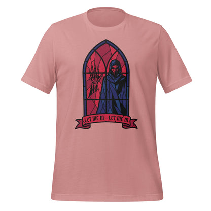 Let Me In Gothic Window Design Graphic T-shirt