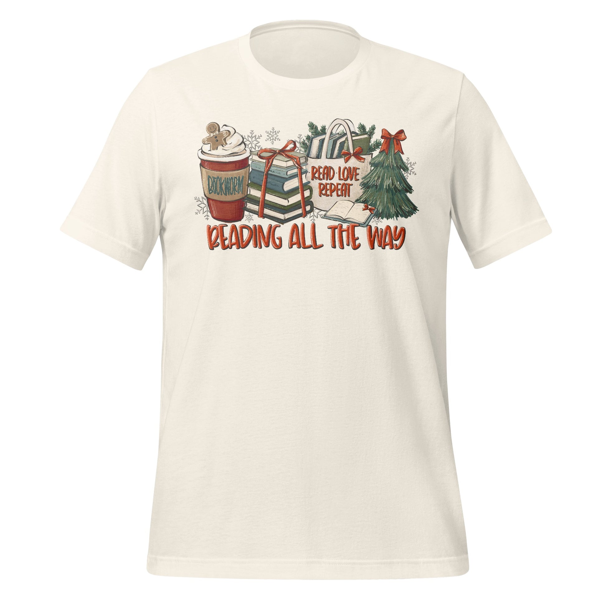 Reading All the Way Holiday Theme T-shirt Product
