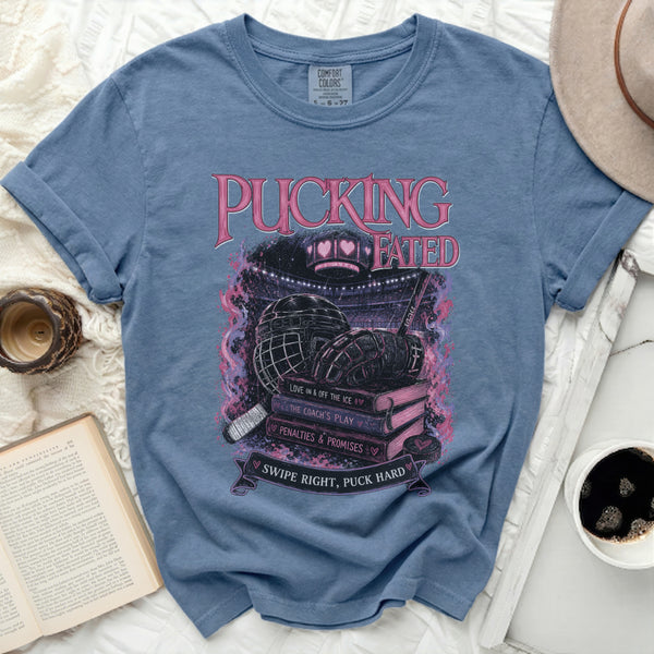 Pucking Fated Tee in Blue Jean