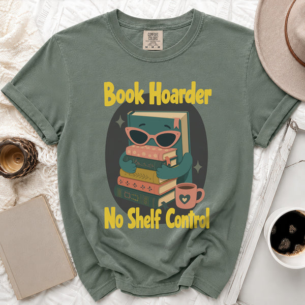 Retro Book Hoarder Tee in Moss