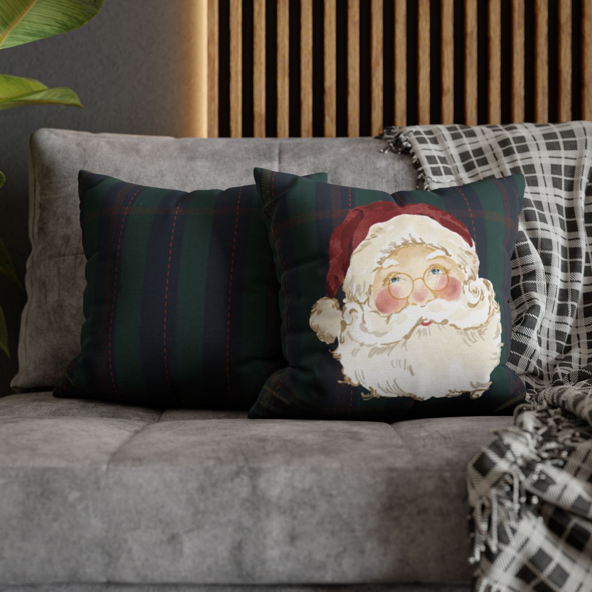 Festive Holiday Santa Claus Throw Pillow Decor
