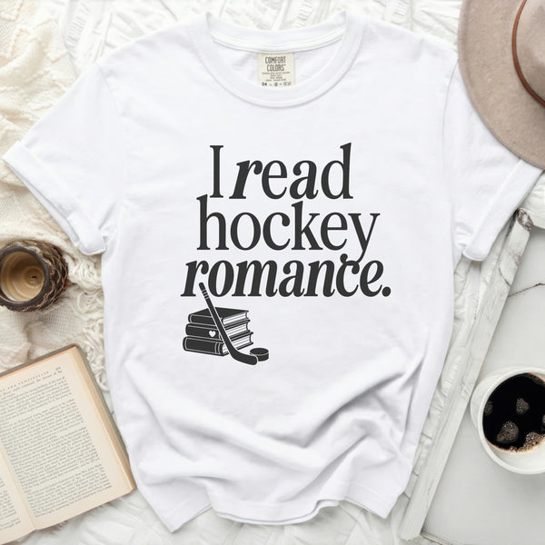 Hockey Romance Reader Romantic Subplot Tee in White