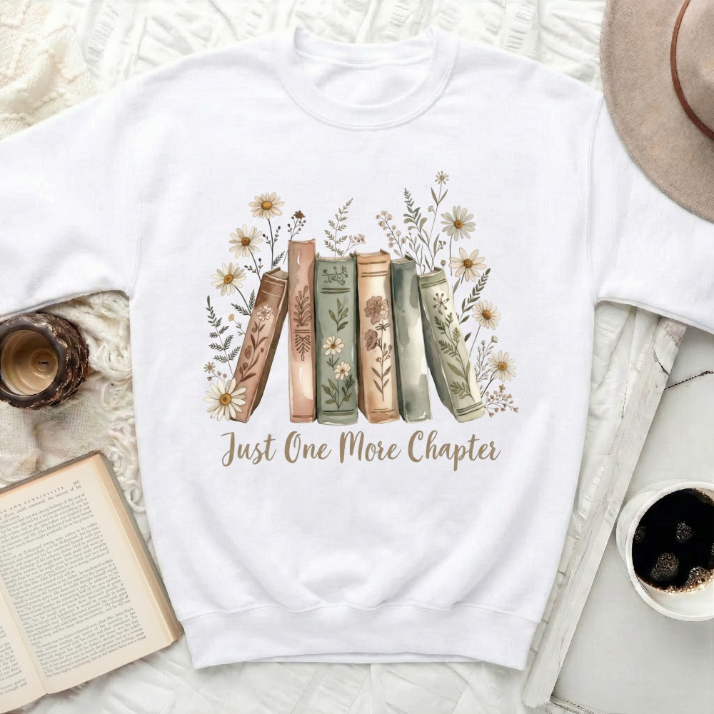 Just One More Chapter Floral Sweatshirt