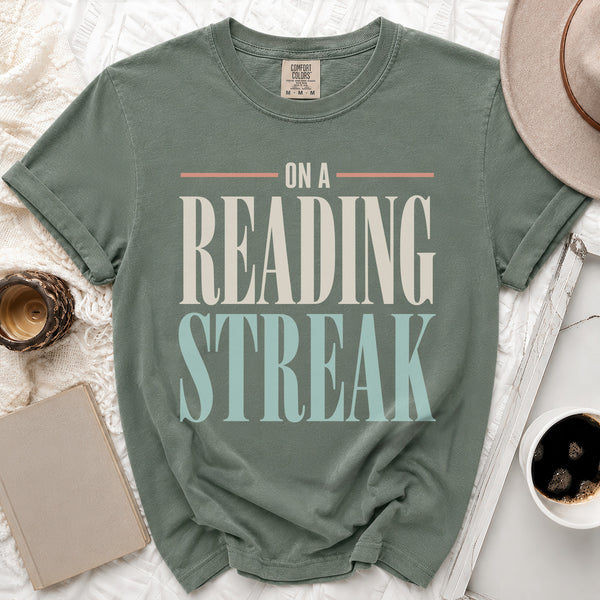 Reading Streak Tee in Moss