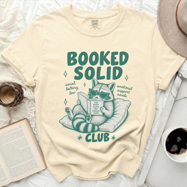 Booked Solid Club Tee in Ivory