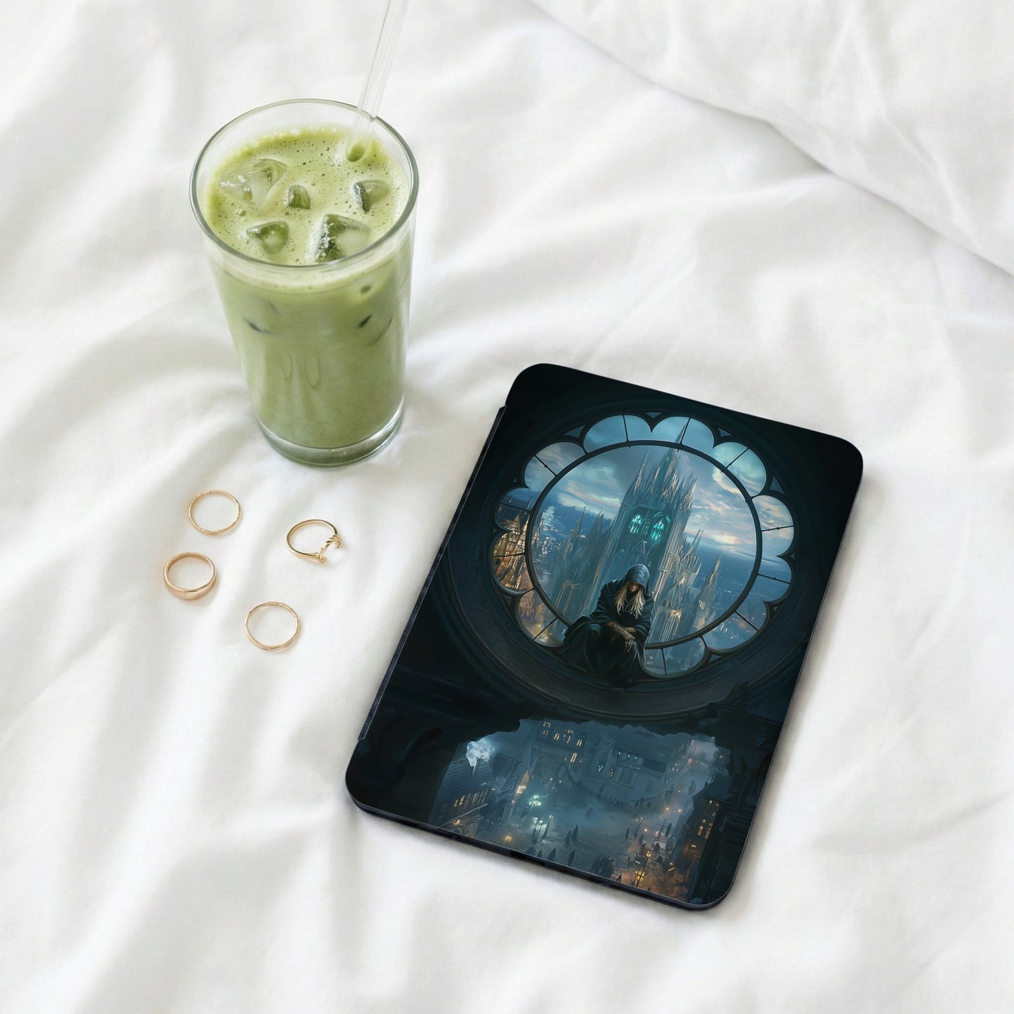 Mystical Gothic City Window View Tablet product type