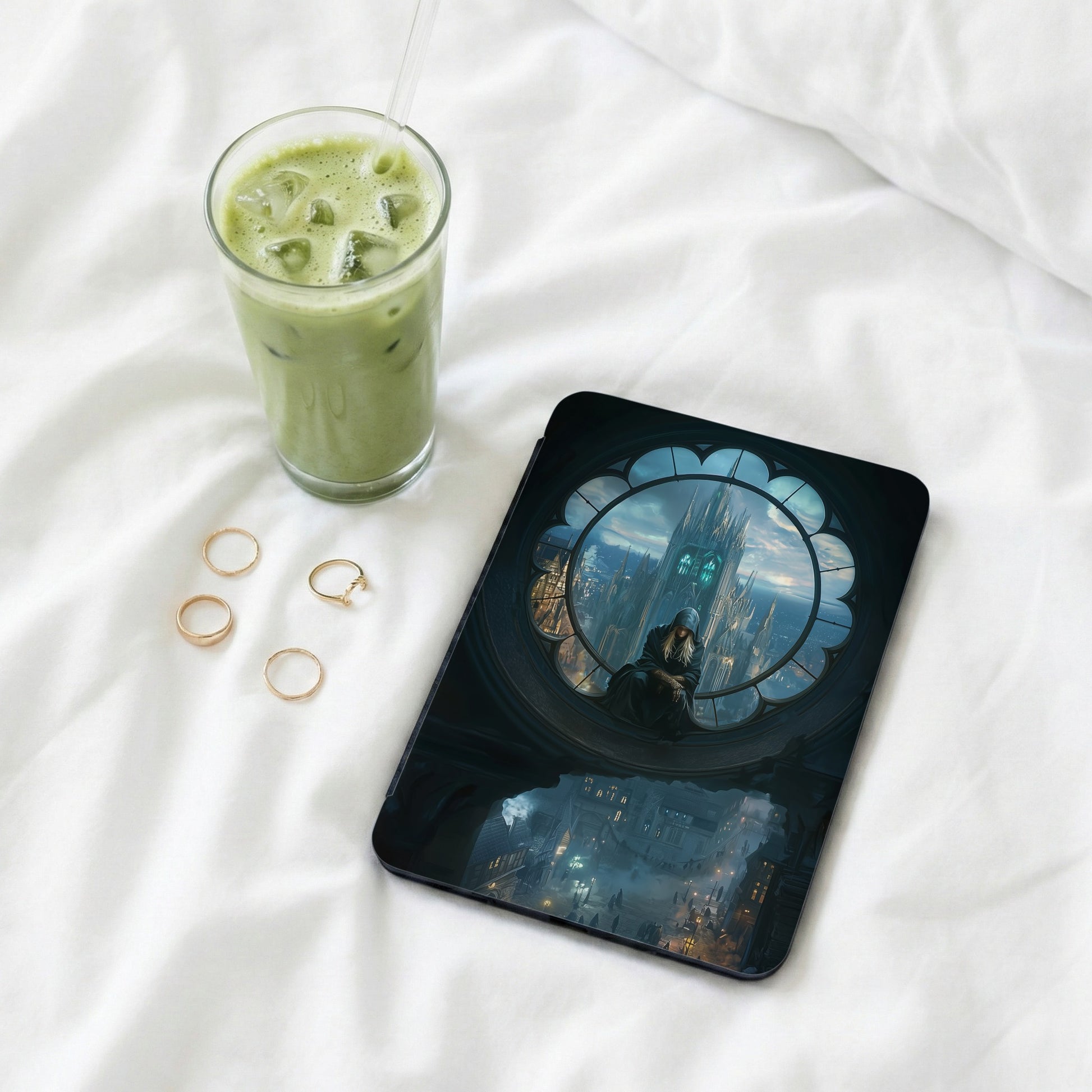 Mystical Gothic City Window View Tablet product type