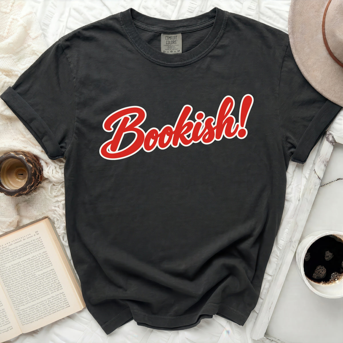 Bookish Retro Script Tee