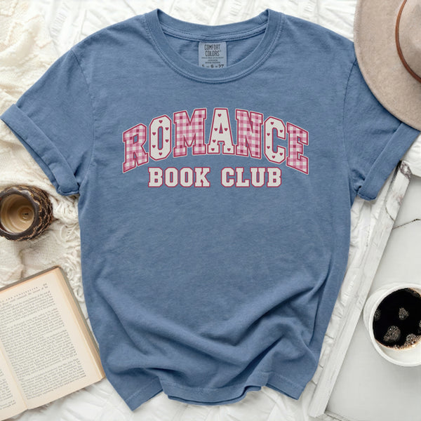 Romance Book Club Tee in Blue Jean