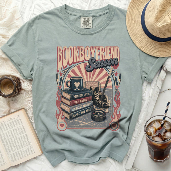 Bookboyfriend Season Hockey Tee in Bay